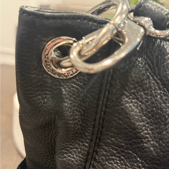 Tignanello Black Leather Tote Y2K - Picture 2 of 6